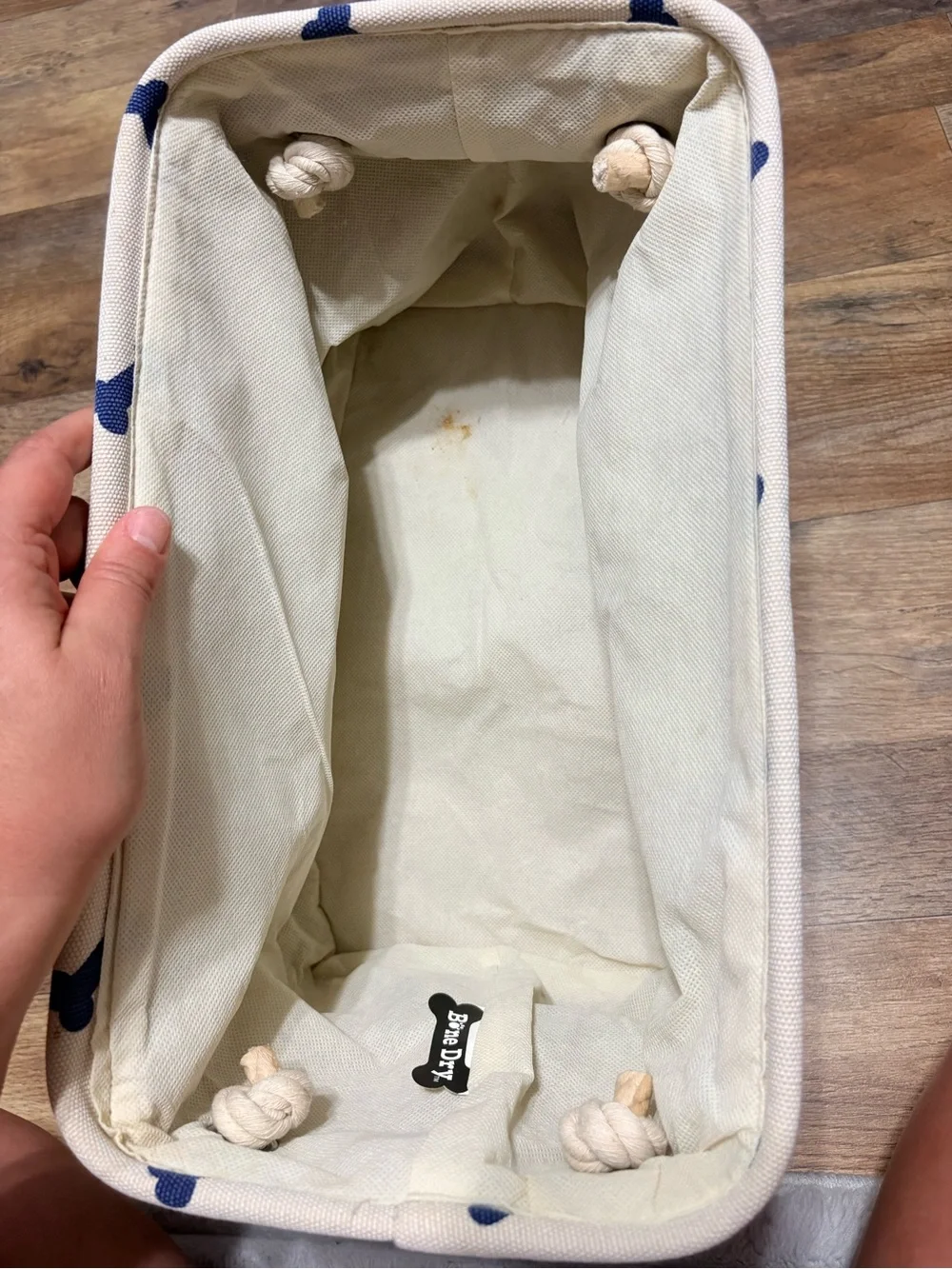 Bone Dry Dog Paw & Bone Storage Basket / Toy Bin